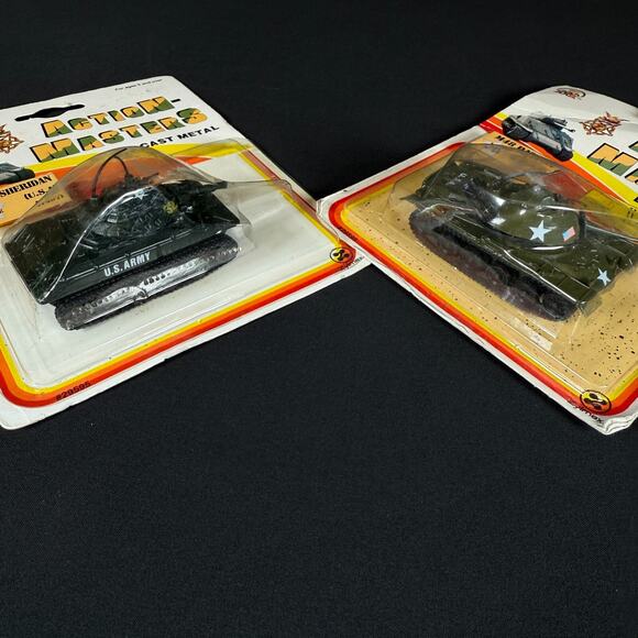 2x ZEE ZYLMEX ZYLL ACTION MASTERS TANK M48 PATTON & M551 SHERIDAN 1:87 1993 - Picture 6 of 10